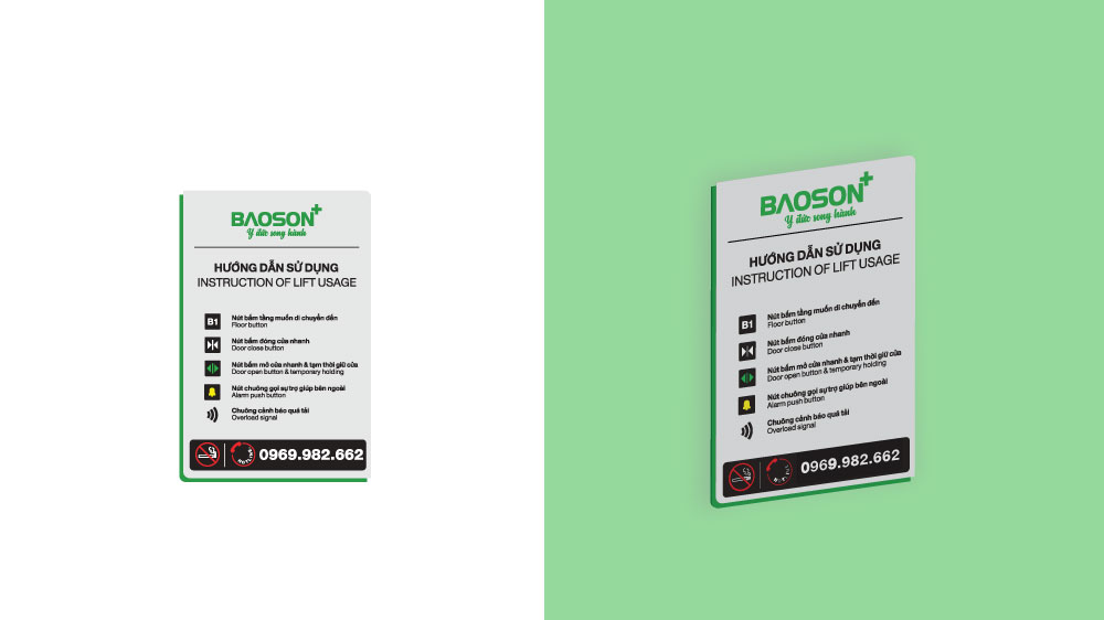 Biển hướng dẫn dùng thang