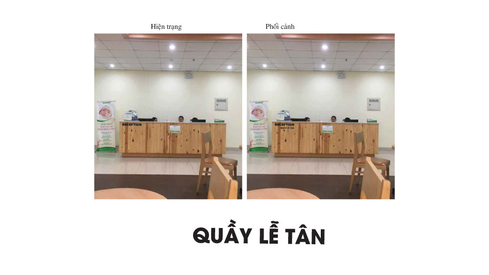 bộ chữ tại quầy lễ tân