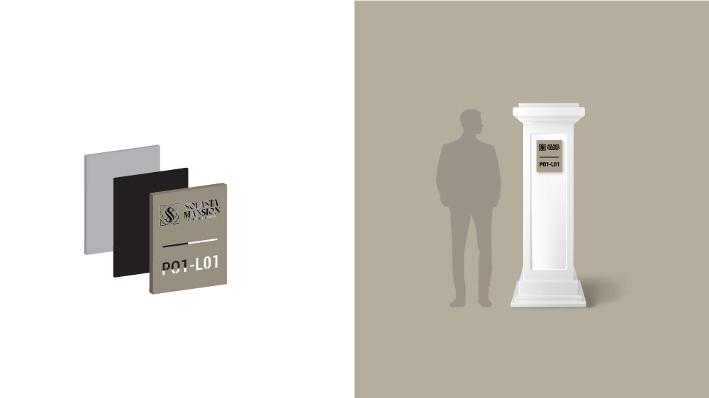 Biển tên nhà khu B