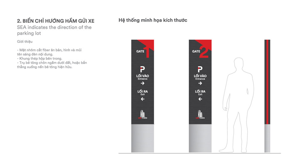 Biển lối vào bãi đậu xe 