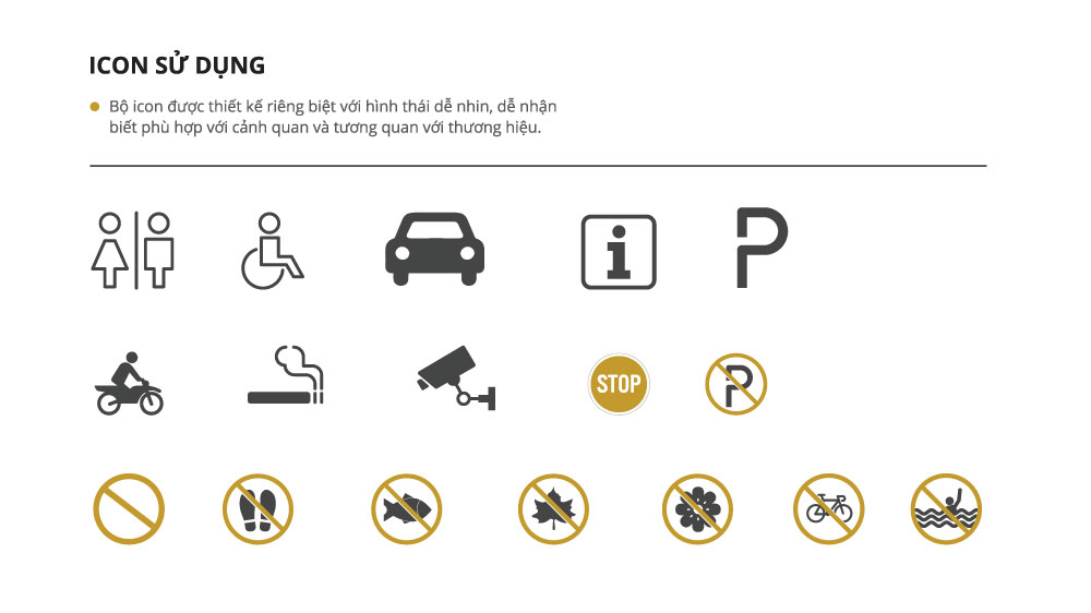 Hệ thống icon dùng cho biển bảng