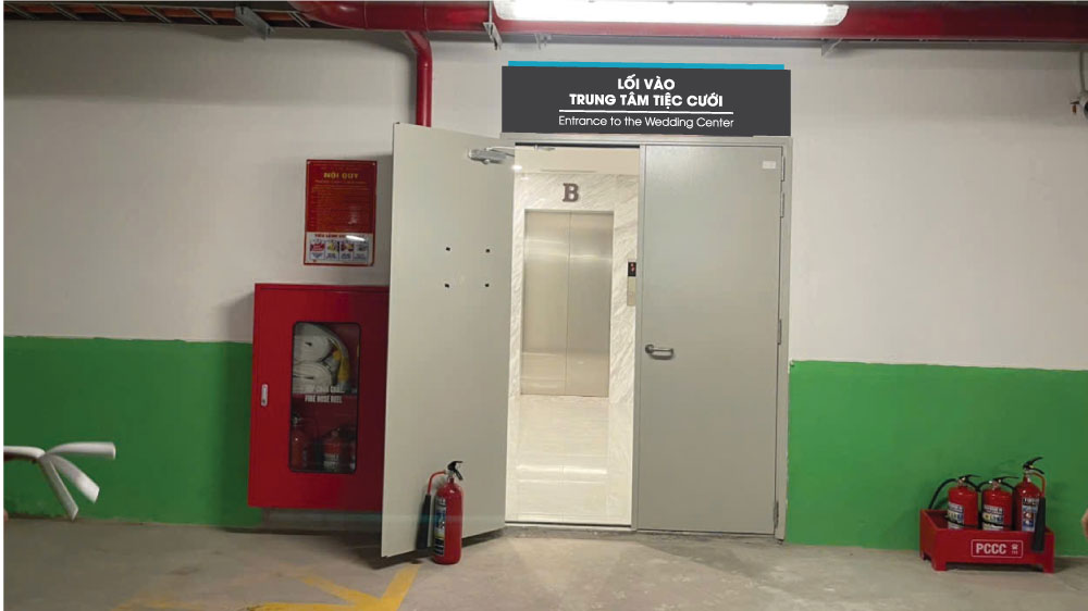 Biển lối vào hầm gửi xe