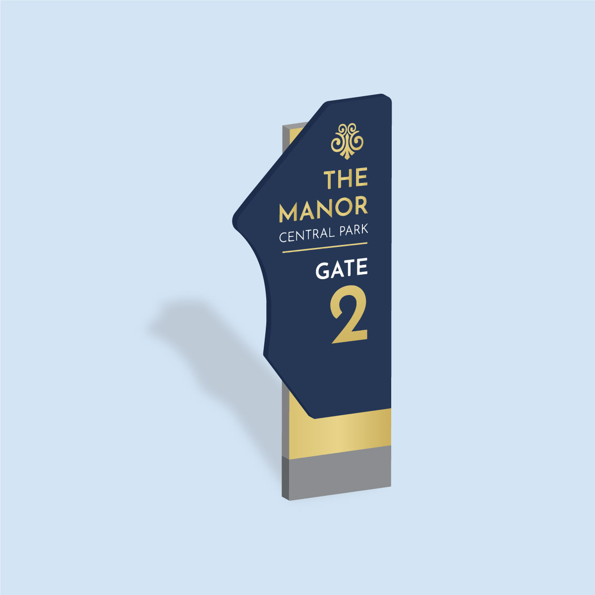 Biển tên cống dự án The Manor Central Park