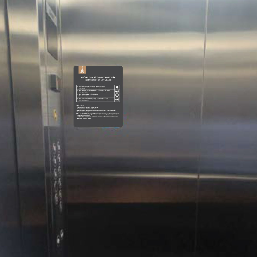 Biển hướng dẫn sử dụng thang máy