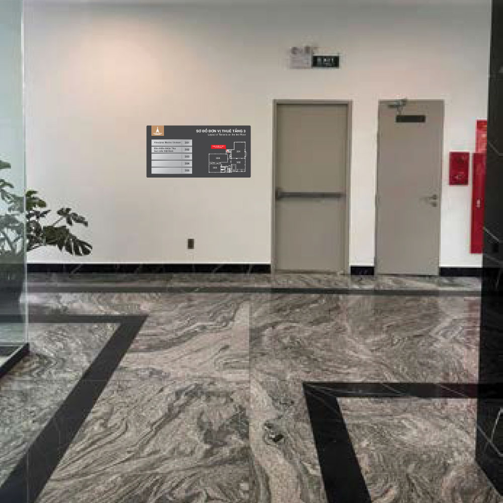 Biển tên khách thuê từng tầng