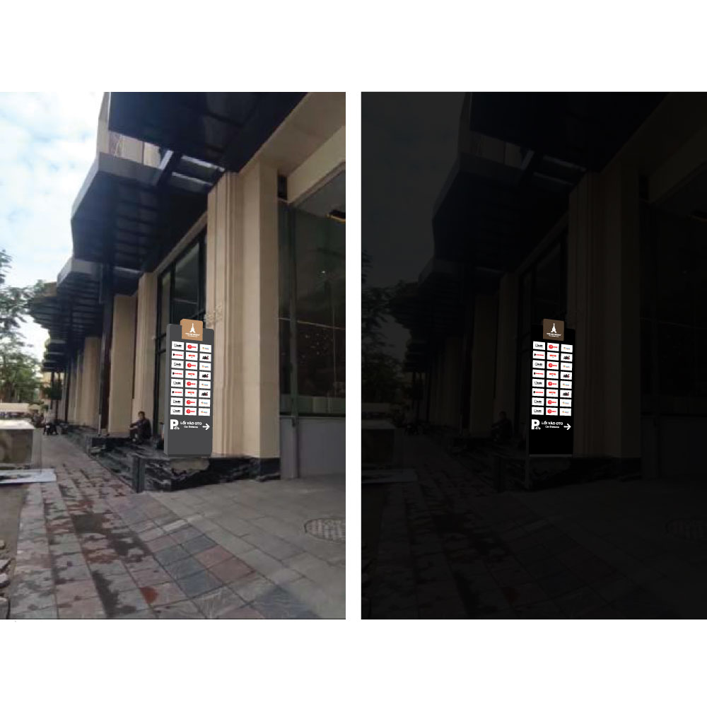 Phối cảnh biển tên khách thuê