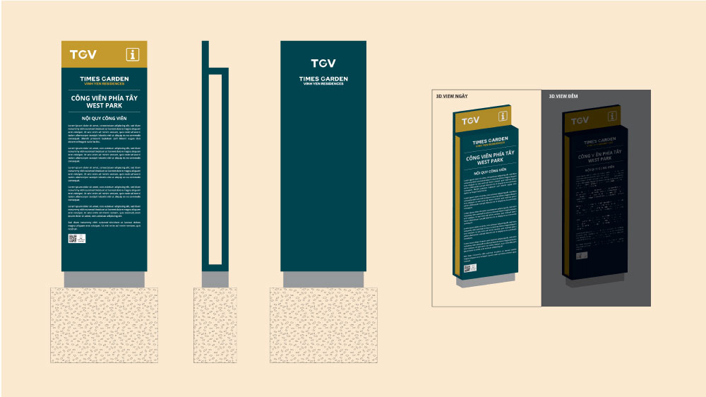 Biển nội quy công viên