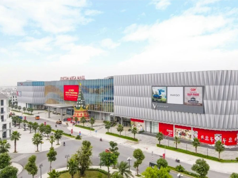 Thiết kế bảng biển Trung tâm thương mại Vincom cùng iBright
