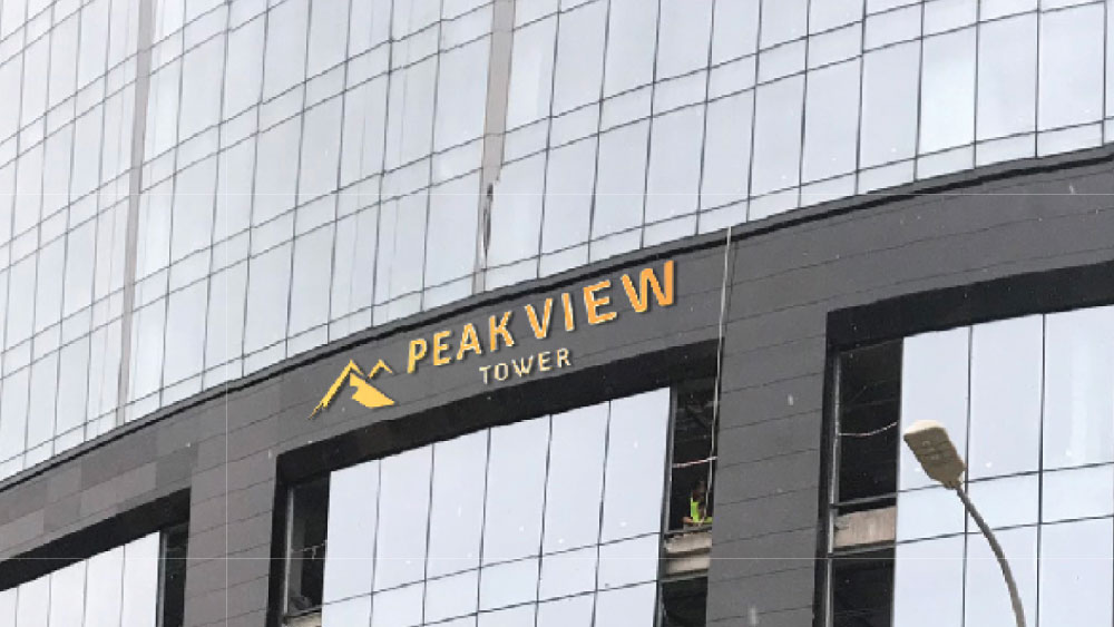 Bộ chữ tòa nhà Peak View