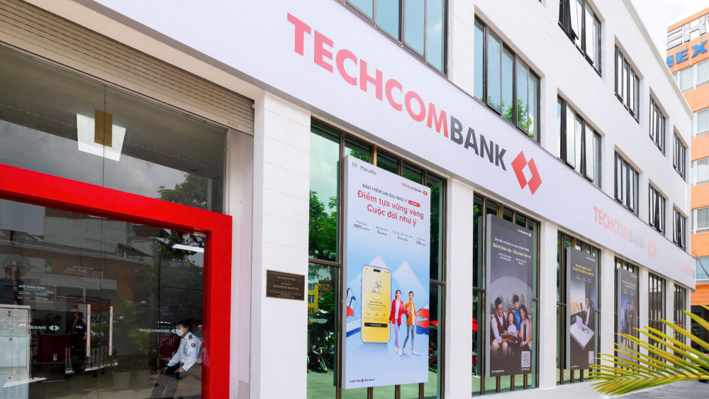 Biển chỉ dẫn tại sảnh Techcombank