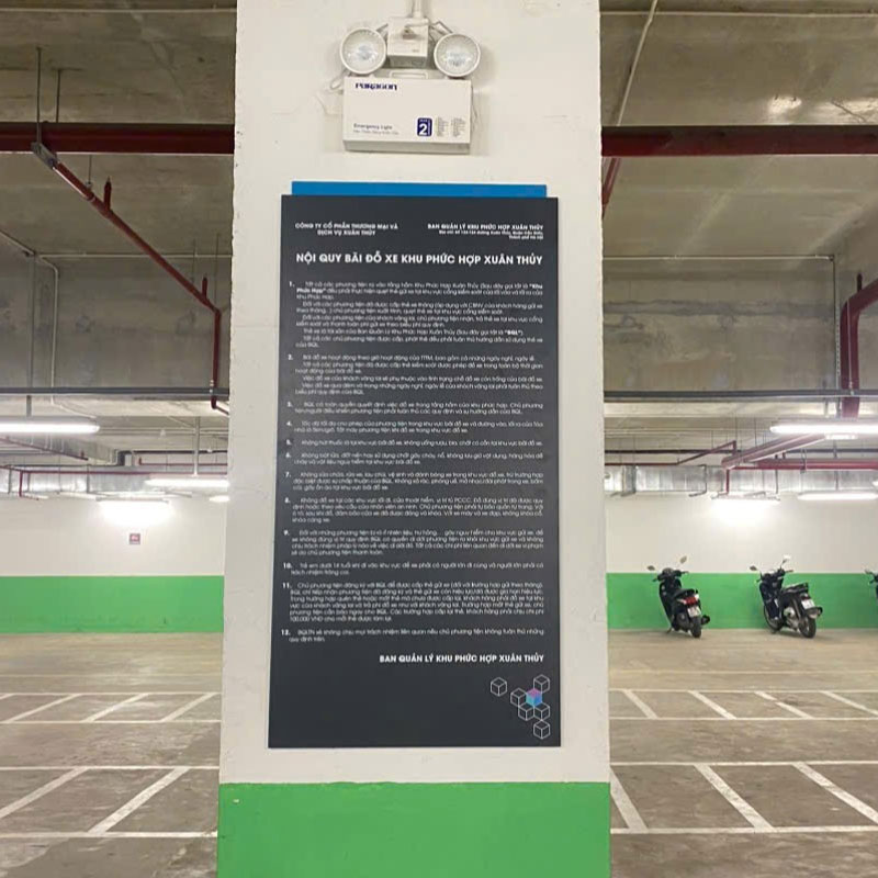Biển nội quy bãi đậu xe