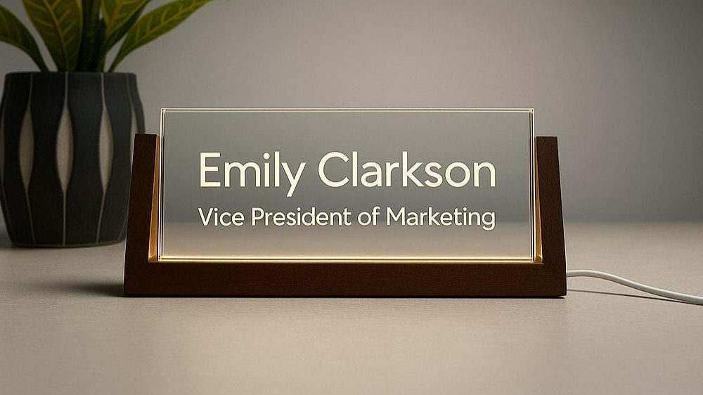 Bảng tên có đèn LED