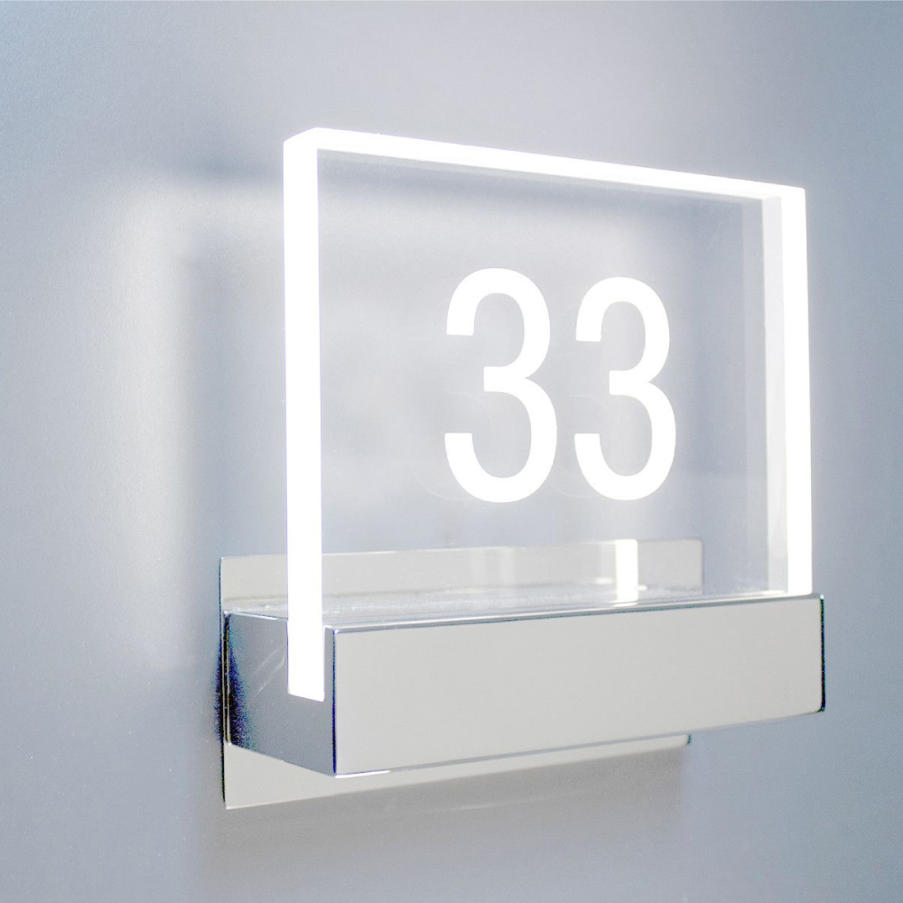 Biển phòng mica đen led