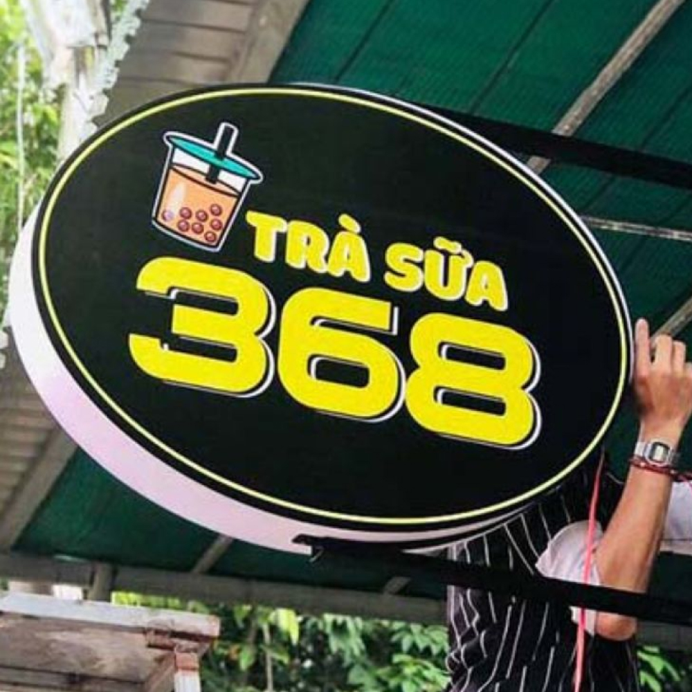 Biển quán trà sữa nhỏ