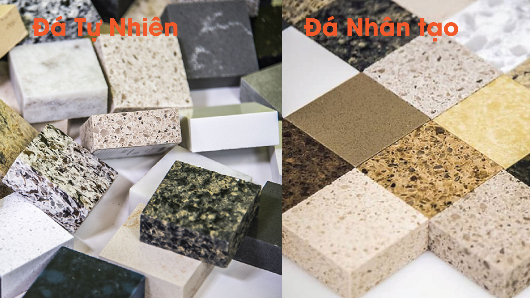 Đá tự nhiên và đá nhân tạo