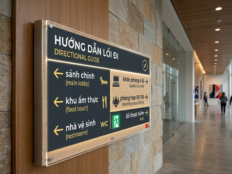 Ưu điểm bảng hướng dẫn lối đi