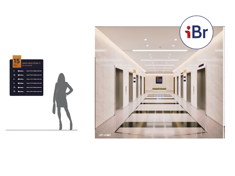 iBright chuyên thiết kế hệ thống biển chỉ dẫn công ty