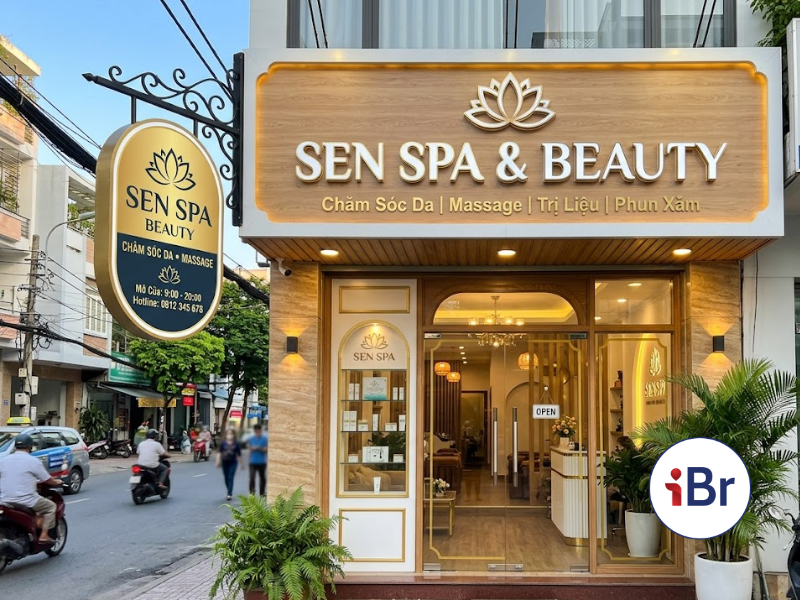 Thiết kế biển hiệu spa chuyên nghiệp – Giải pháp nâng tầm thương hiệu cùng iBright