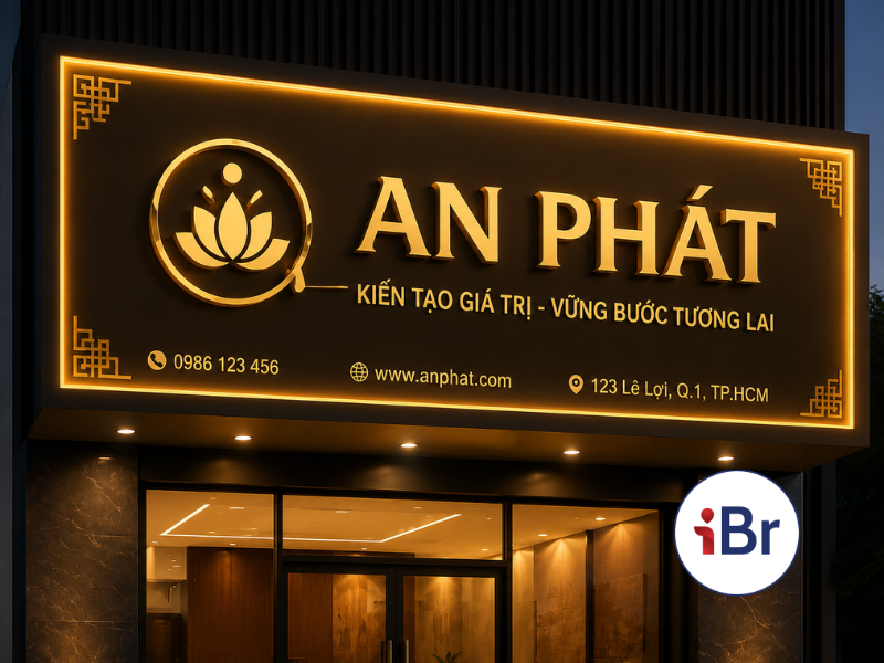 Thiết kế bảng hiệu cần hài hòa bố cục 