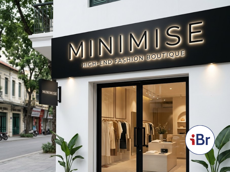 Các concept thiết kế biển shop quần áo thịnh hành 2026