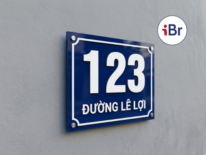 Biển số nhà mica đẹp