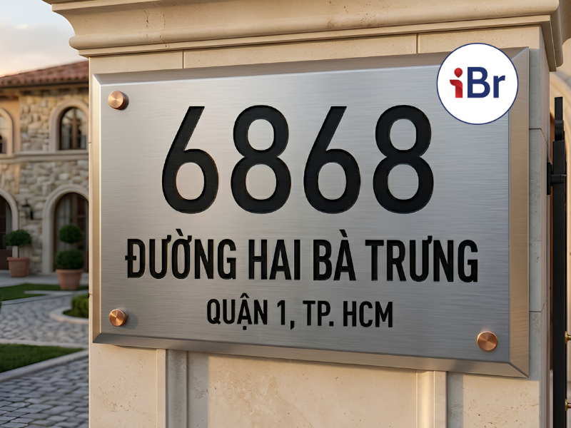 Biển số nhà inox đẹp